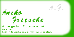 aniko fritsche business card